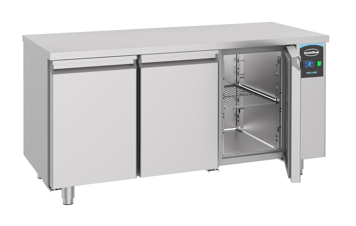 Table réfrigérée prof 700 mm 3 portes excl. moteur inox 474 L 0.24 kW Combisteel - vue 2 - Table réfrigérée positive pro CHR - Cuistéo