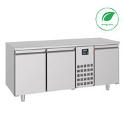 Table réfrigérée prof 700 mm 3 portes monobloc inox 474 L 0.227 kW Combisteel - Table réfrigérée positive professionnel CHR - matériel cuisine pro - Cuistéo