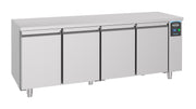 Table réfrigérée prof 700 mm 4 portes excl. moteur inox 632 L 0.24 kW Combisteel - Table réfrigérée positive professionnel CHR - matériel cuisine pro - Cuistéo