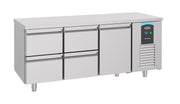 Table réfrigérée 1 porte 4 tiroirs Energy line inox 1865x700x850 mm 474 L 0.227 kW Combisteel - Table réfrigérée positive professionnel CHR - matériel cuisine pro - Cuistéo