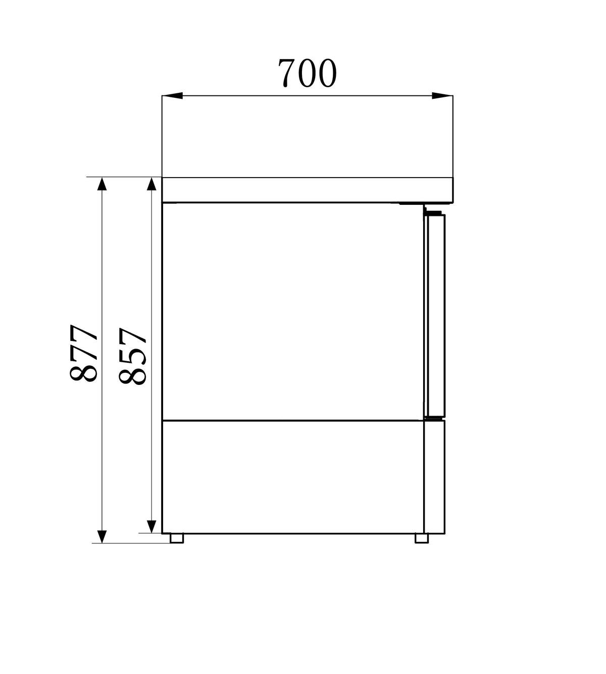 Table réfrigérée 1 porte inox 435x700x870 mm 109 L 0.12 kW Combisteel - vue 5 - Table réfrigérée positive pro CHR - Cuistéo