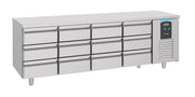 Table réfrigérée 12 tiroirs Energy line inox 2330x700x850 mm 632 L 0.308 kW Combisteel - Table réfrigérée positive professionnel CHR - matériel cuisine pro - Cuistéo