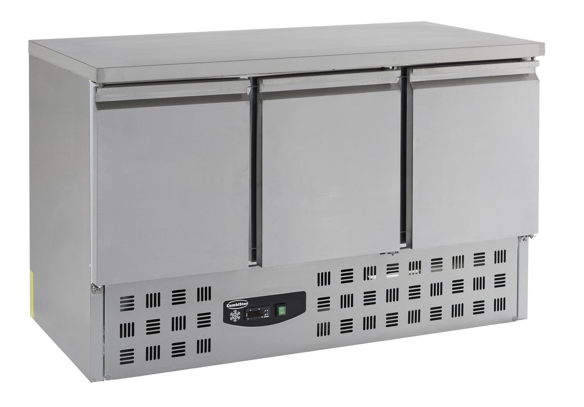 Table réfrigérée 3 portes inox 1365x700x875 mm 400 L 0.34 kW Combisteel - Table réfrigérée positive professionnel CHR - matériel cuisine pro - Cuistéo