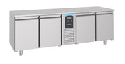 Table réfrigérée 4 portes monobloc prof 700mm inox 632 L 0.308 kW Combisteel - Table réfrigérée positive professionnel CHR - matériel cuisine pro - Cuistéo