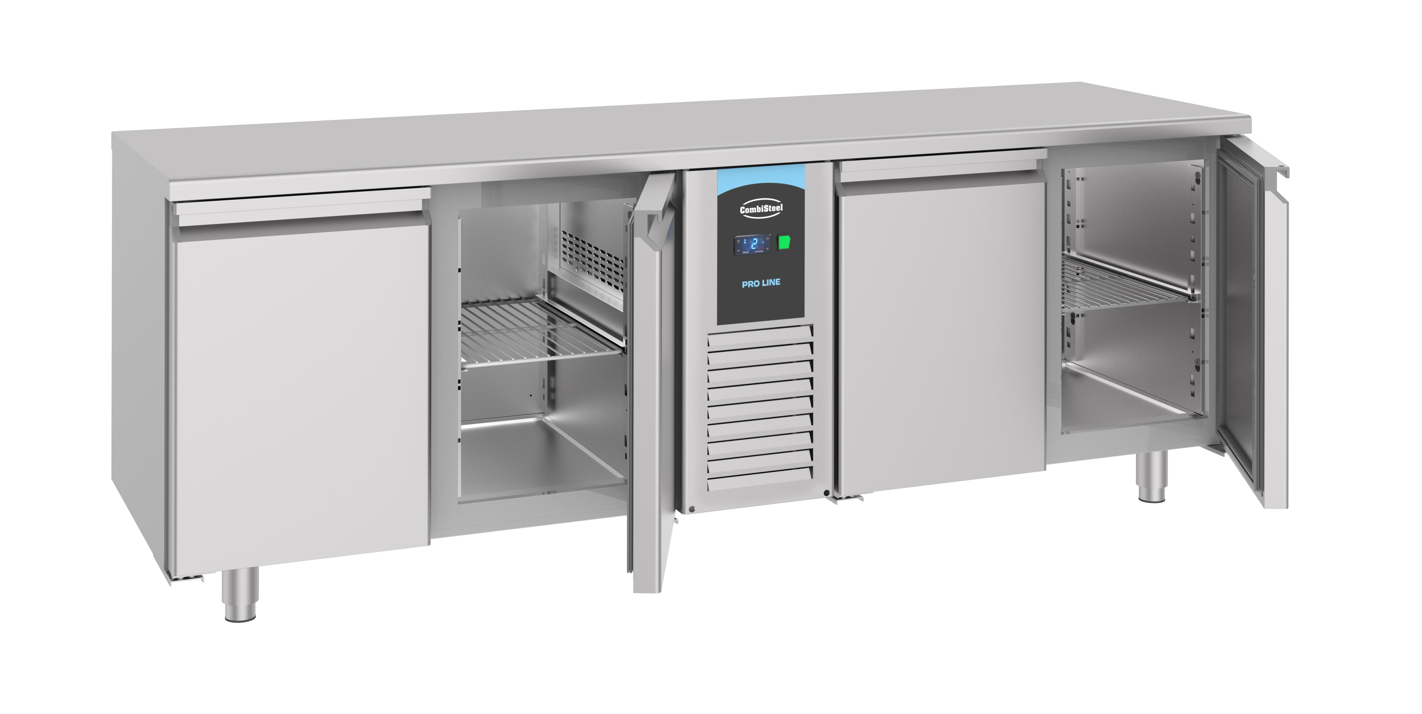Table réfrigérée 4 portes monobloc prof 700mm inox 632 L 0.308 kW Combisteel - vue 2 - Table réfrigérée positive pro CHR - Cuistéo