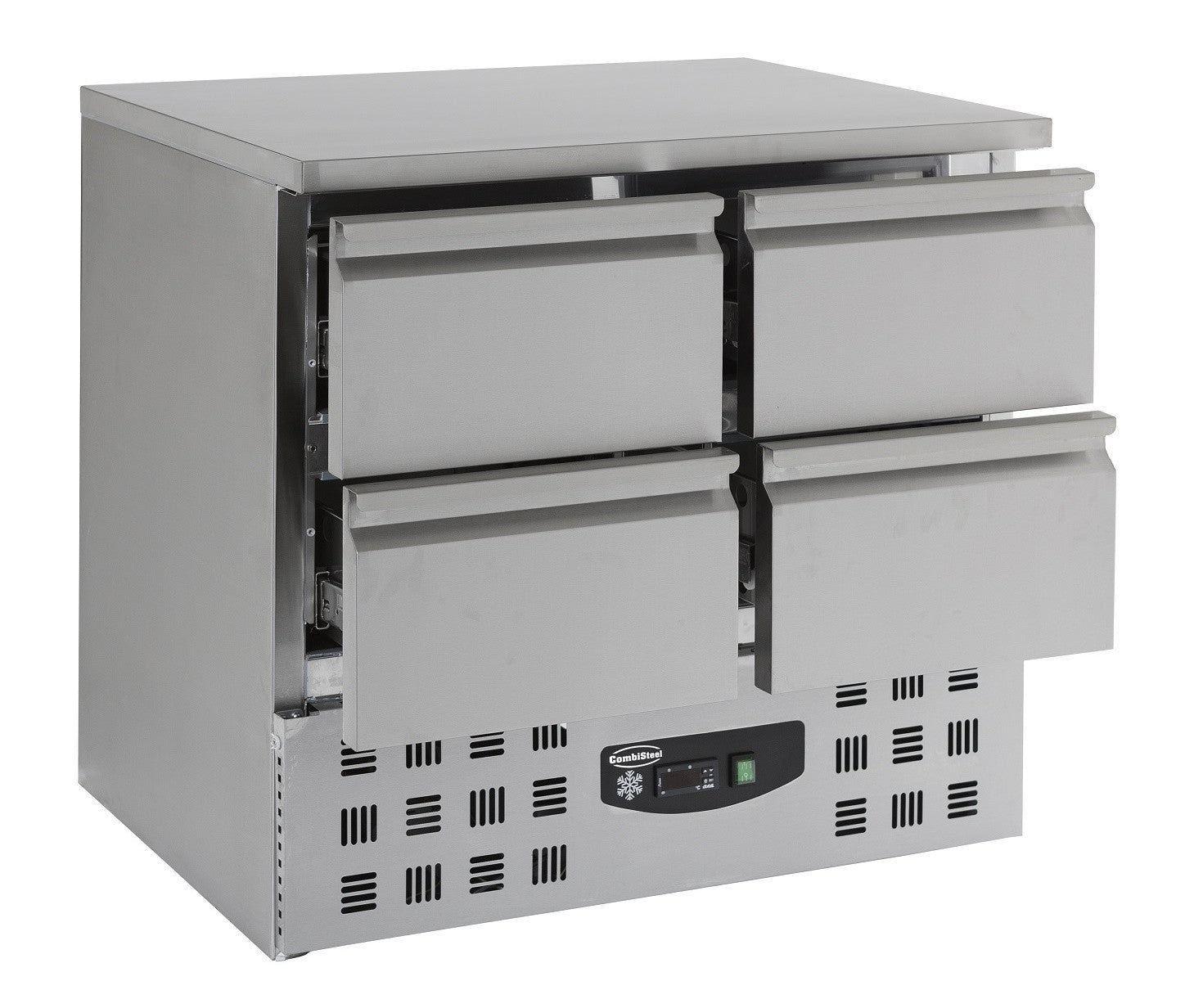 Table réfrigérée 4 tiroirs inox 900x700x875 mm 257 L 0.34 kW Combisteel - vue 2 - Table réfrigérée positive pro CHR - Cuistéo