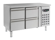 Table réfrigérée 4 tiroirs inox 1360x700x850 mm 282 L 0.34 kW Combisteel - Table réfrigérée positive professionnel CHR - matériel cuisine pro - Cuistéo