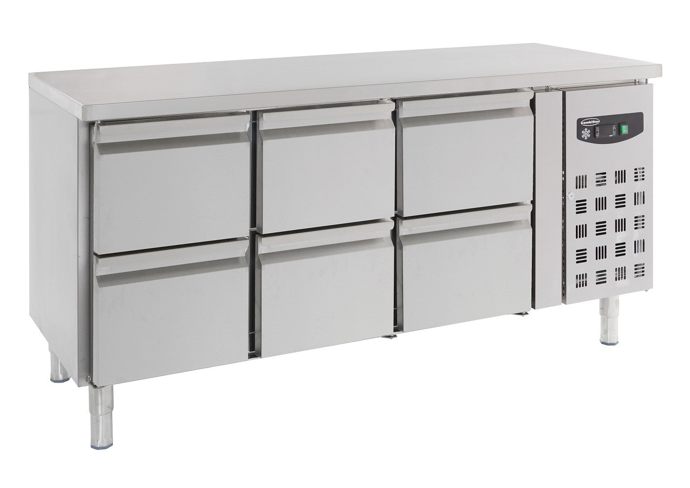 Table réfrigérée 6 tiroirs inox 1795x700x850 mm 417 L 0.34 kW Combisteel - Table réfrigérée positive professionnel CHR - matériel cuisine pro - Cuistéo