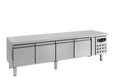 Table réfrigérée 650 mm haute 4 portes inox 0.34 kW Combisteel - Table réfrigérée positive professionnel CHR - matériel cuisine pro - Cuistéo