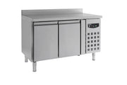 Table réfrigérée bord relevé 2 portes inox 1360x700x850 mm 0.34 kW Combisteel - Table réfrigérée positive professionnel CHR - matériel cuisine pro - Cuistéo