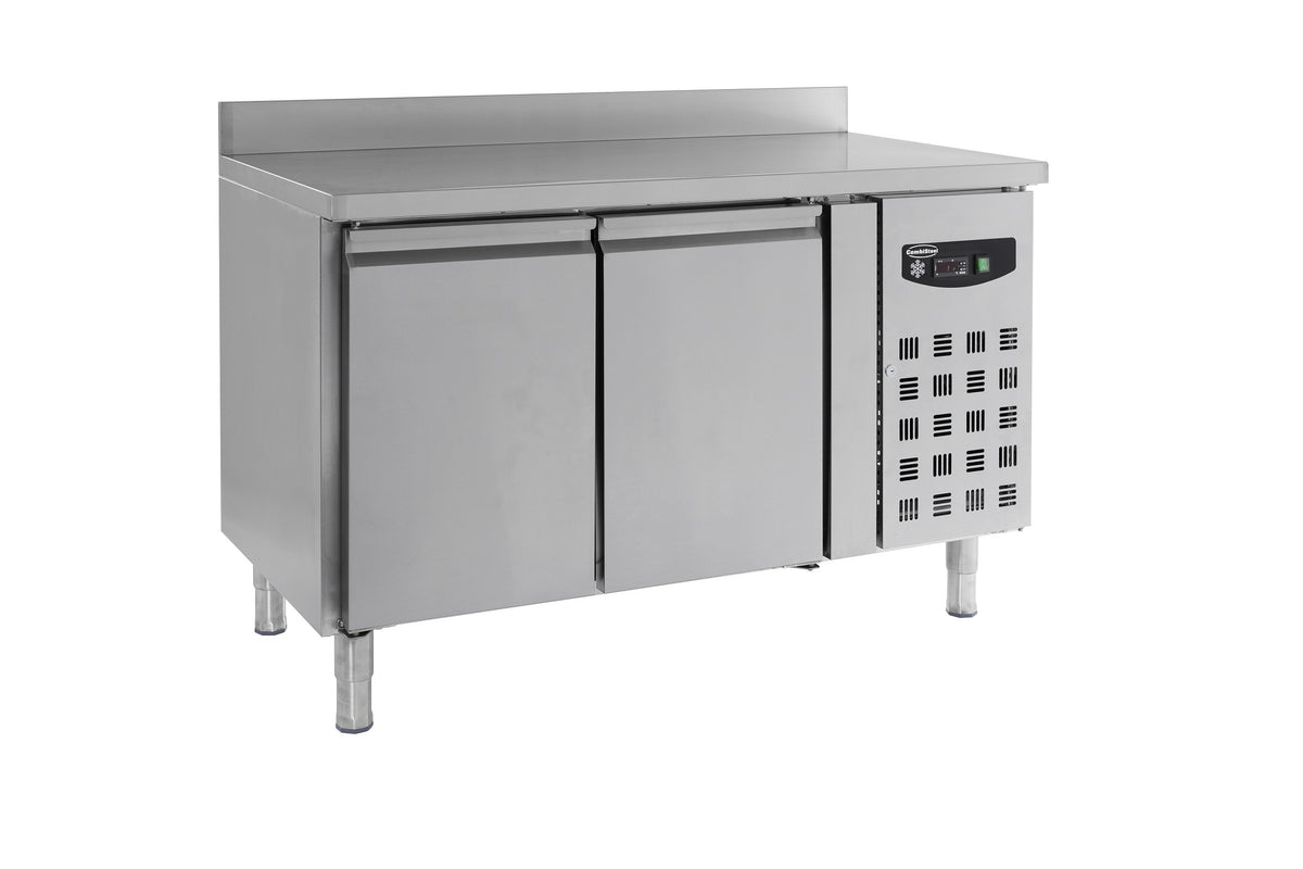 Table réfrigérée bord relevé 2 portes inox 1360x700x850 mm 0.34 kW Combisteel - Table réfrigérée positive professionnel CHR - matériel cuisine pro - Cuistéo