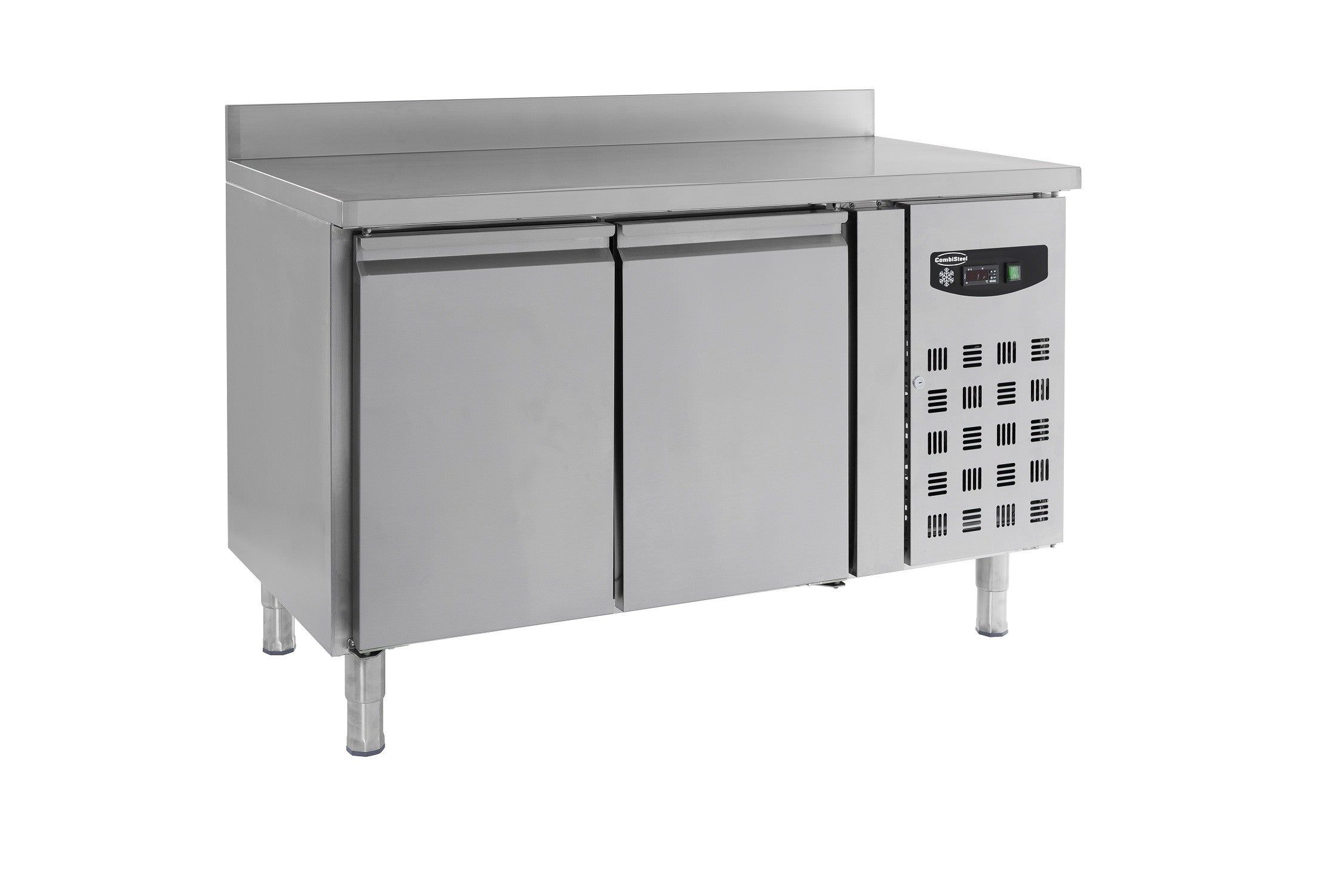 Table réfrigérée bord relevé 2 portes inox 1360x700x850 mm 0.34 kW Combisteel - Table réfrigérée positive professionnel CHR - matériel cuisine pro - Cuistéo