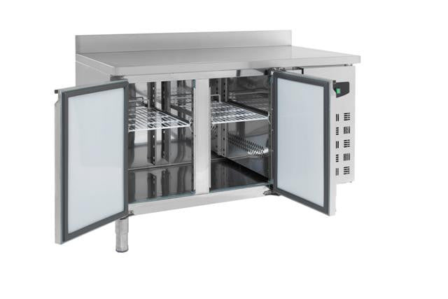 Table réfrigérée bord relevé 2 portes inox 1360x700x850 mm 0.34 kW Combisteel - vue 2 - Table réfrigérée positive pro CHR - Cuistéo