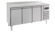 Table réfrigérée bord relevé 3 portes inox 1795x700x850 mm 0.34 kW Combisteel - Table réfrigérée positive professionnel CHR - matériel cuisine pro - Cuistéo