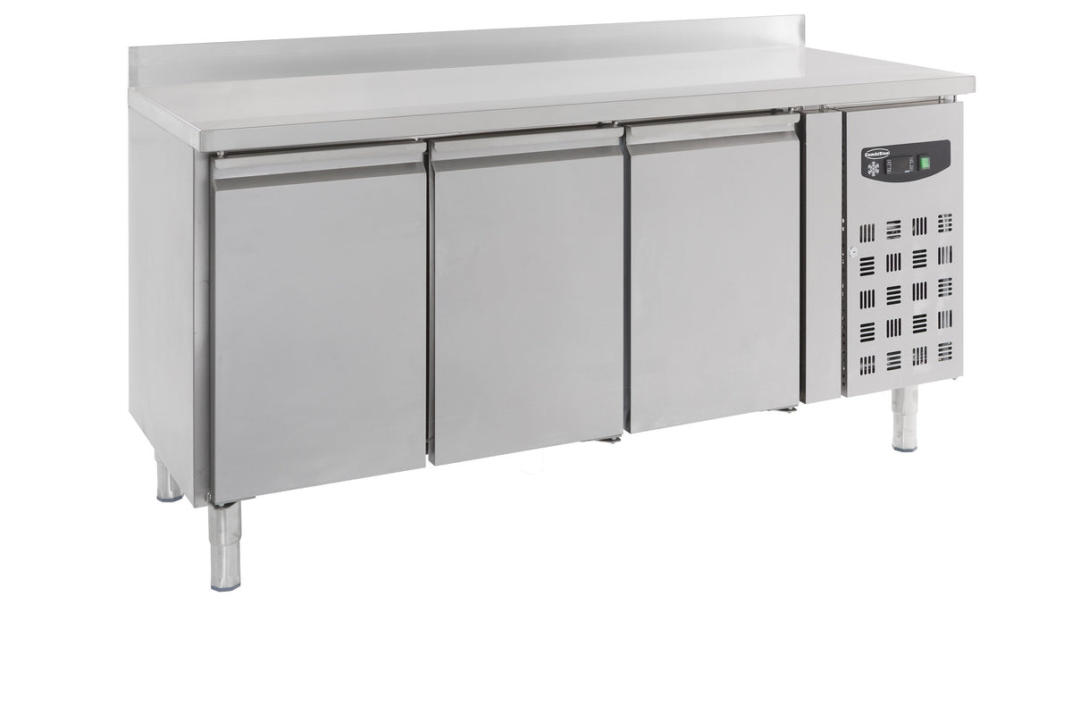 Table réfrigérée bord relevé 3 portes inox 1795x700x850 mm 0.34 kW Combisteel - Table réfrigérée positive professionnel CHR - matériel cuisine pro - Cuistéo