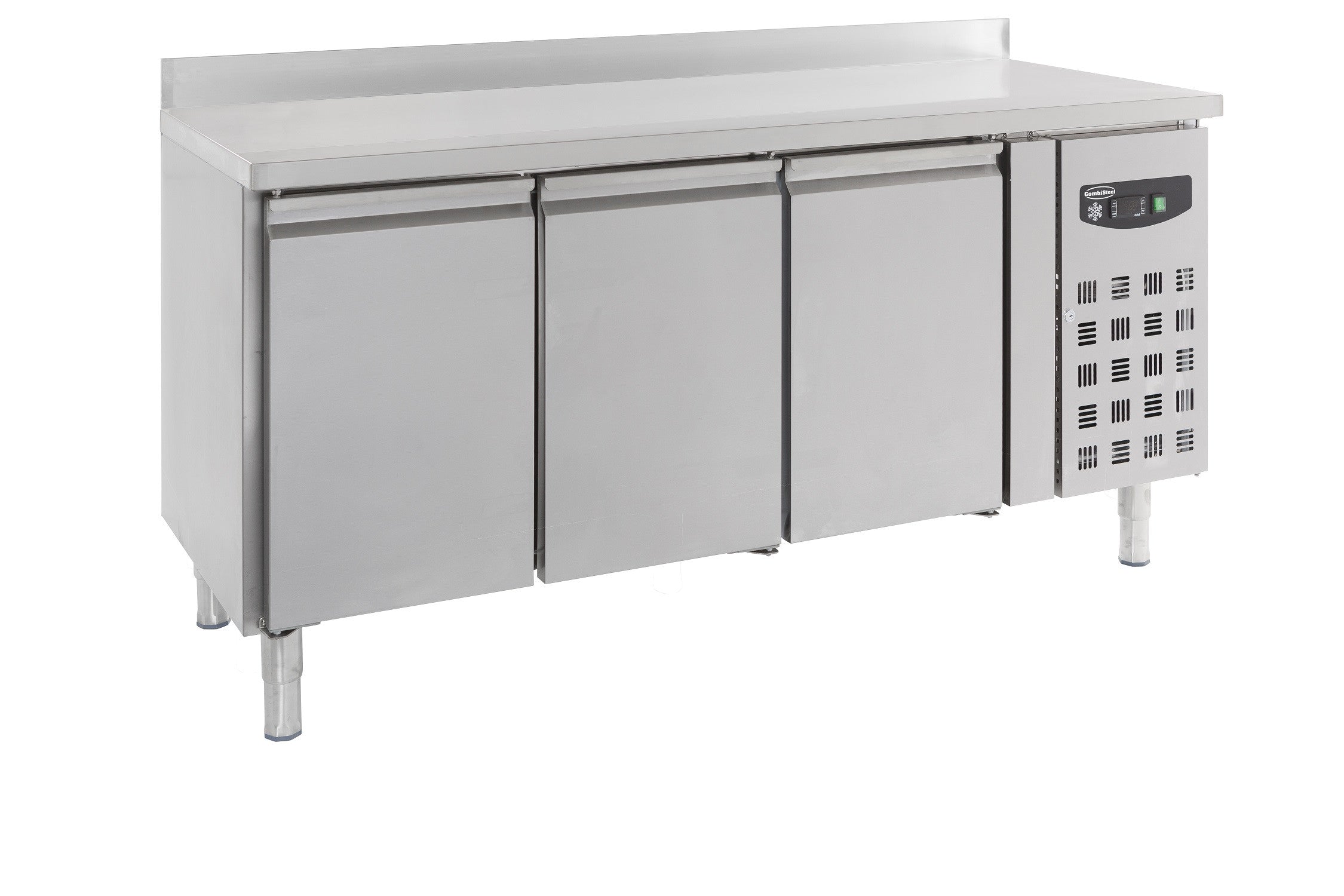 Table réfrigérée bord relevé 3 portes inox 1795x700x850 mm 0.34 kW Combisteel - Table réfrigérée positive professionnel CHR - matériel cuisine pro - Cuistéo