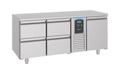 Table réfrigérée 1 porte et 4 tiroirs prof 700mm inox 474 L 0.227 kW Combisteel - Table réfrigérée positive professionnel CHR - matériel cuisine pro - Cuistéo