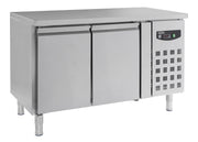 Table réfrigérée inox 2 portes 1360x600x860 mm 228 L 0.34 kW Combisteel - Table réfrigérée positive professionnel CHR - matériel cuisine pro - Cuistéo