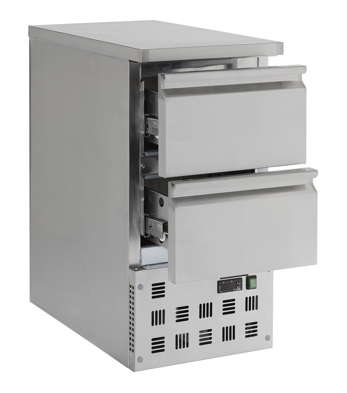 Table réfrigérée inox 2 tiroirs 435x700x870 mm 109 L 0.12 kW Combisteel - vue 2 - Table réfrigérée positive pro CHR - Cuistéo