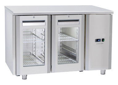Comptoir réfrigéré GN1/1 MOTEUR À DISTANCE QRG 2100SG - Cool Head 1222x700x850 mm 210 L 100 W Coolhead - Table réfrigérée positive professionnel CHR - matériel cuisine pro - Cuistéo