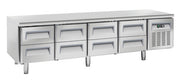 Comptoir réfrigéré positive GN1/1 - U-GN 4180 - Cool Head 2239x700x650 mm 362 L 282 W Coolhead - Table réfrigérée positive professionnel CHR - matériel cuisine pro - Cuistéo