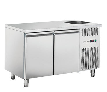 Comptoir réfrigéré GN1/1 - RC 2100LV - Cool Head 1320x700x850 mm 300 L 184 W Coolhead - Table réfrigérée positive professionnel CHR - matériel cuisine pro - Cuistéo