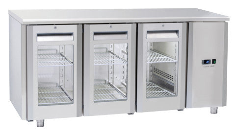 Comptoir réfrigéré GN1/1 MOTEUR À DISTANCE QRG 3100SG - Cool Head 1655x700x850 mm 310 L 100 W Coolhead - Table réfrigérée positive professionnel CHR - matériel cuisine pro - Cuistéo