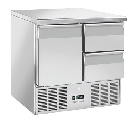 Table réfrigérée GN1/1 inox CRD 92A - Cool Head 900x700x880 mm 214 L 142.4 W Coolhead - Table réfrigérée positive professionnel CHR - matériel cuisine pro - Cuistéo