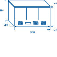 Table réfrigérée - 3 portes - GN1/1 - inox - Cool Head 342 L 233 W Coolhead - vue 10 - Table réfrigérée positive pro CHR - Cuistéo