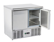 Table réfrigérée - 214L - 2 portes - GN 1/1 - 0/+8°C - Thermostat digital - Cool Head 142.4 W Coolhead - Table réfrigérée positive professionnel CHR - matériel cuisine pro - Cuistéo