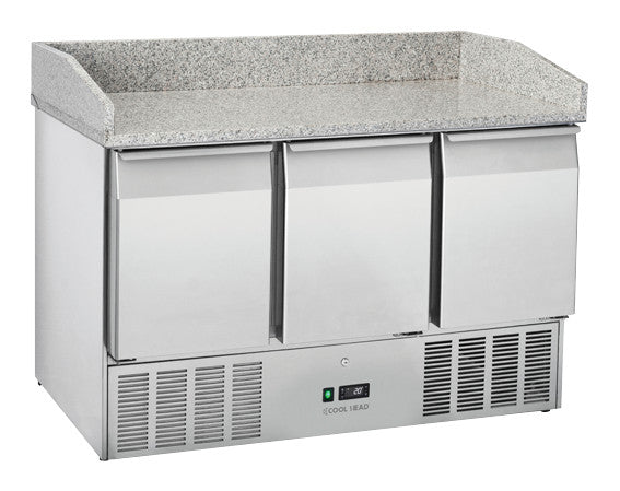 Table réfrigérée pizza GN1/1 CRM 93A - Cool Head inox 1400x700x1022 mm 330 L 233 W Coolhead - Table réfrigérée positive professionnel CHR - matériel cuisine pro - Cuistéo