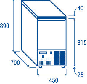 Table réfrigérée ventilée positive GN1/1 CRX 45A - Cool Head inox 450x700x878 mm 101 L 74 W Coolhead - vue 9 - Table réfrigérée positive pro CHR - Cuistéo