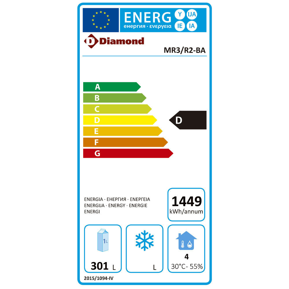 Table ventilée réfrigérée 3 portes GN 1/1 - Diamond