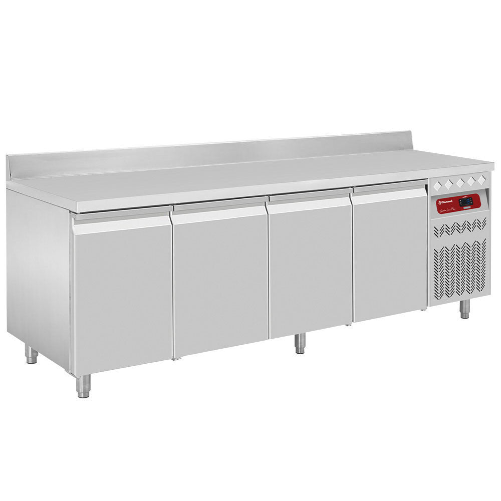 Table réfrigérée murale ventilée 4 portes GN 1/1 - Diamond