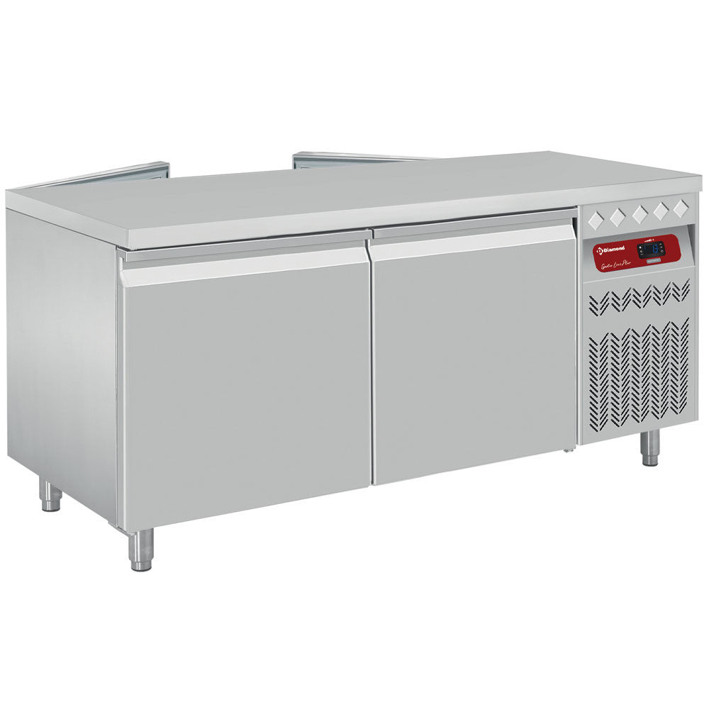 Table réfrigérée ventilée 2x 2 portes GN2/1 - Diamond