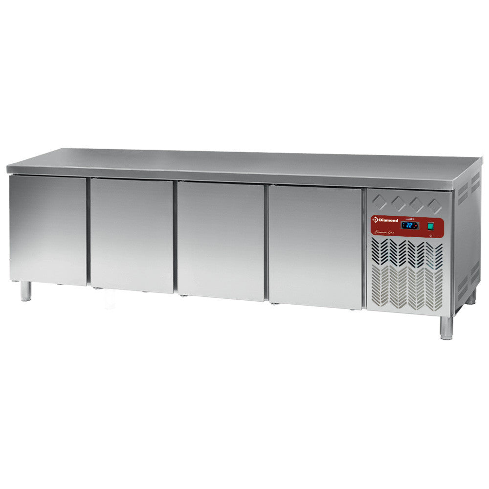 Table réfrigérée ventilée 4 portes en 600x400 - Diamond