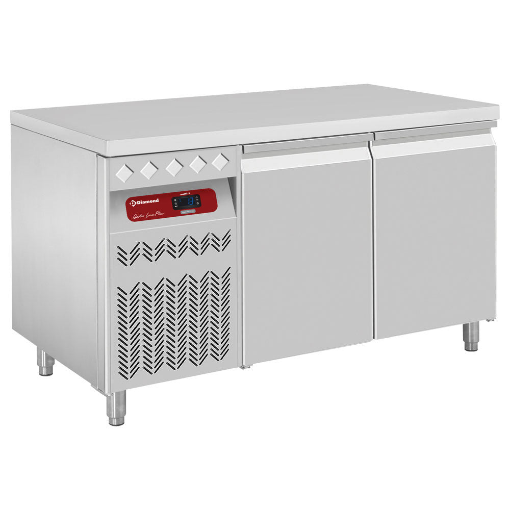 Table réfrigérée ventilée vitrée GN 1/1- 260 litres - Diamond