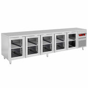 Table réfrigérée ventilé vitrée GN 1/1- Diamond