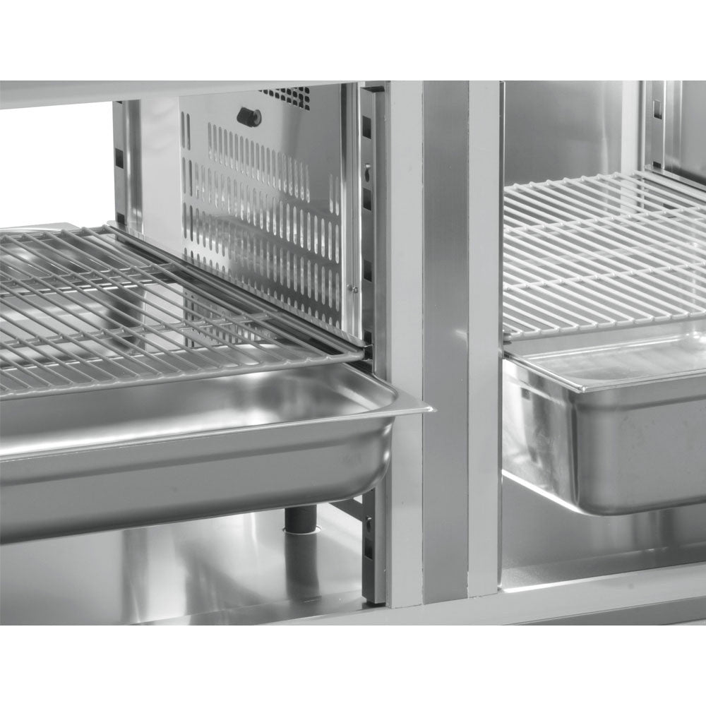 Table réfrigérée ventilé 6 prtes GN 2/1 - Diamond