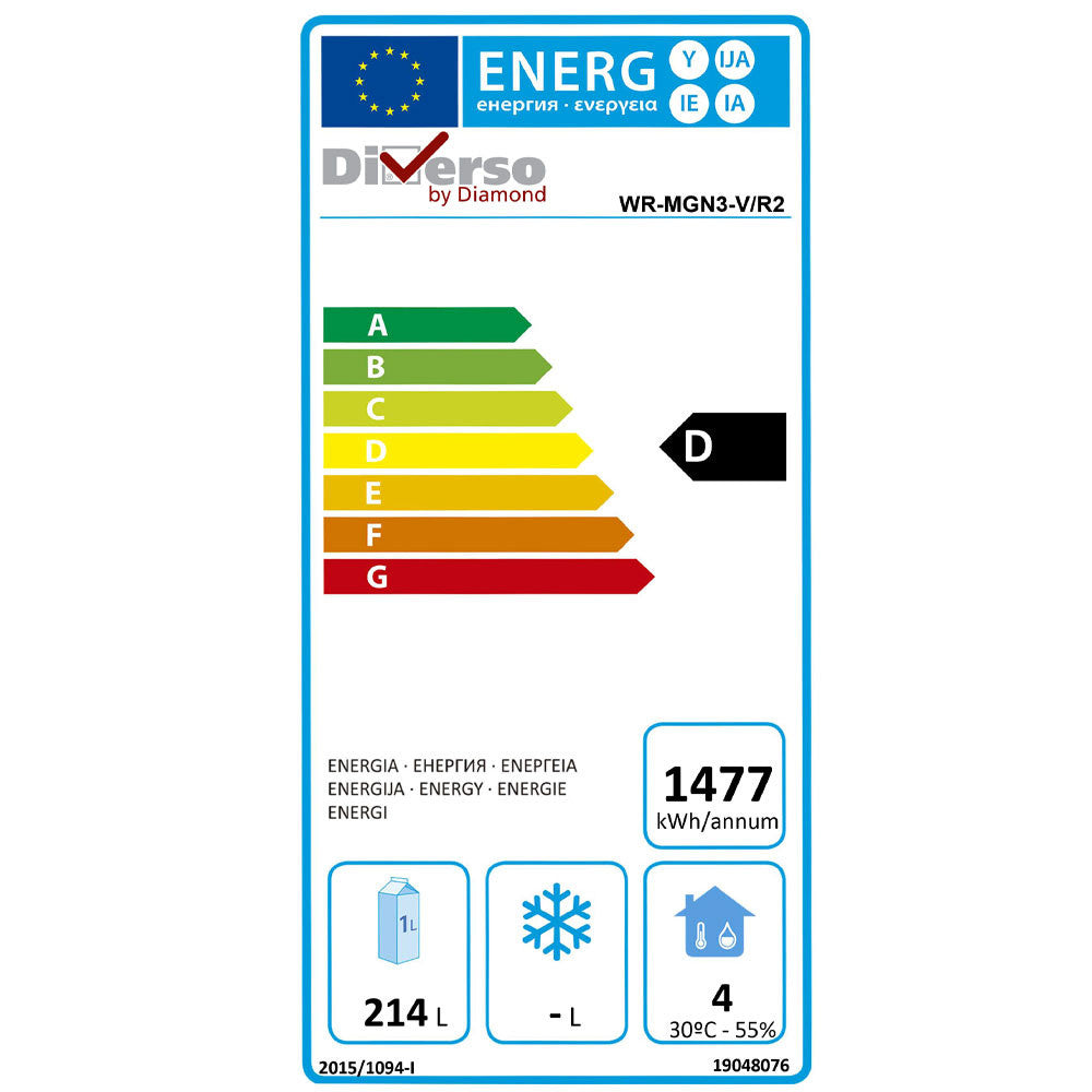 Table réfrigérée positive 3 portes GN 1/1 405 l - Diverso