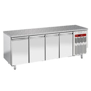 Table réfrigérée ventilée 4 portes top -granit - Diamond