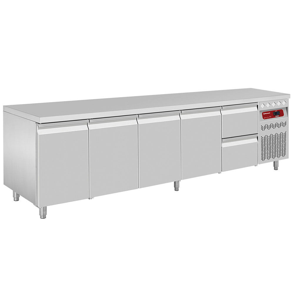 Table réfrigérée ventilé 5 portes GN1/1 - Diamond