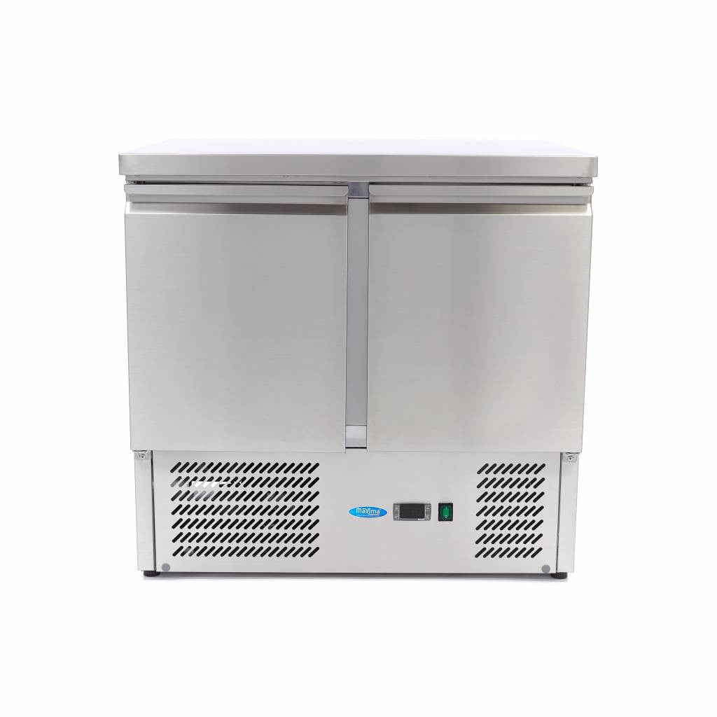 Table réfrigérée - 257 litres - 90cm - 2 portes - Refroidissement ventilé inox 230 W Maxima - vue 5 - Table réfrigérée positive pro CHR - Cuistéo