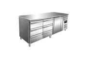 Table réfrigérée - 1 porte - 6 tiroirs - Inox 465 L Saro - Table réfrigérée positive professionnel CHR - matériel cuisine pro - Cuistéo