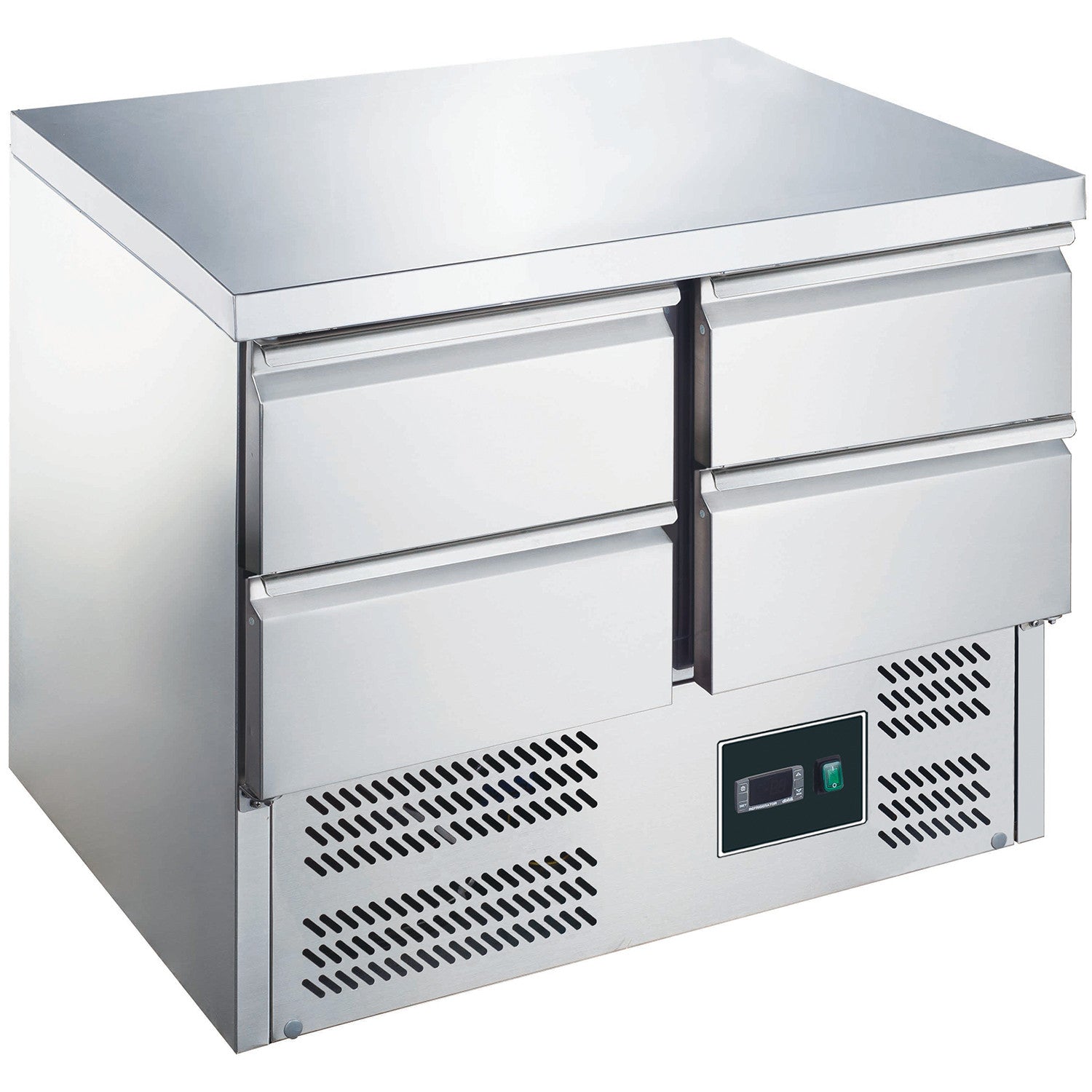 Table réfrigérée - 4 tiroirs - Inox - Professionnel 220 L Saro - Table réfrigérée positive professionnel CHR - matériel cuisine pro - Cuistéo