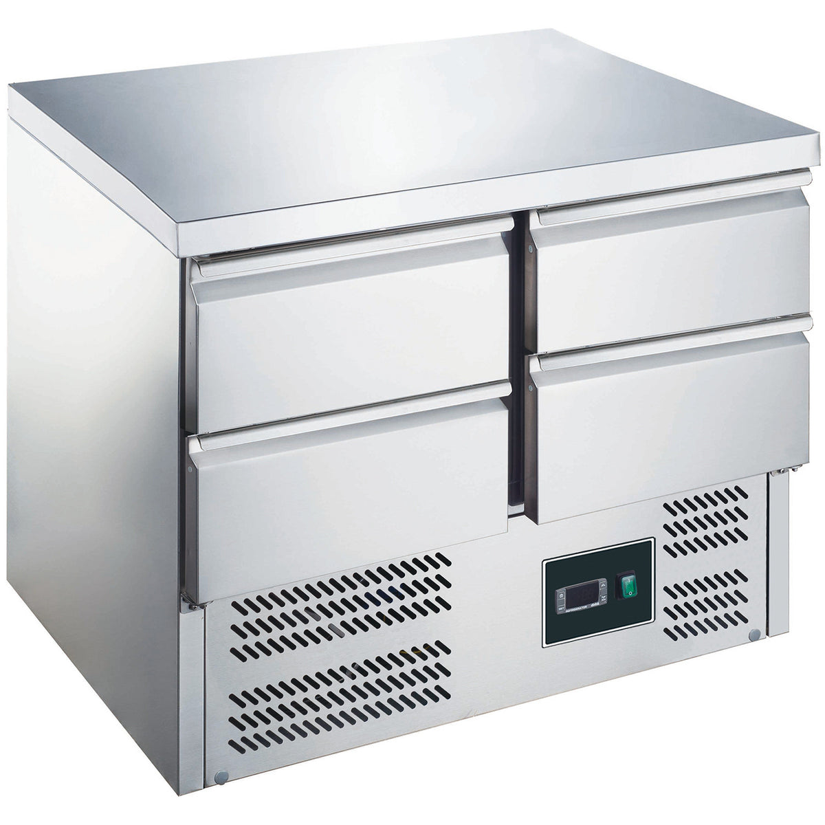 Table réfrigérée - 4 tiroirs - Inox - Professionnel 220 L Saro - Table réfrigérée positive professionnel CHR - matériel cuisine pro - Cuistéo