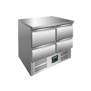 Table réfrigérée - 4 tiroirs - GN1/2 - Inox - Saro