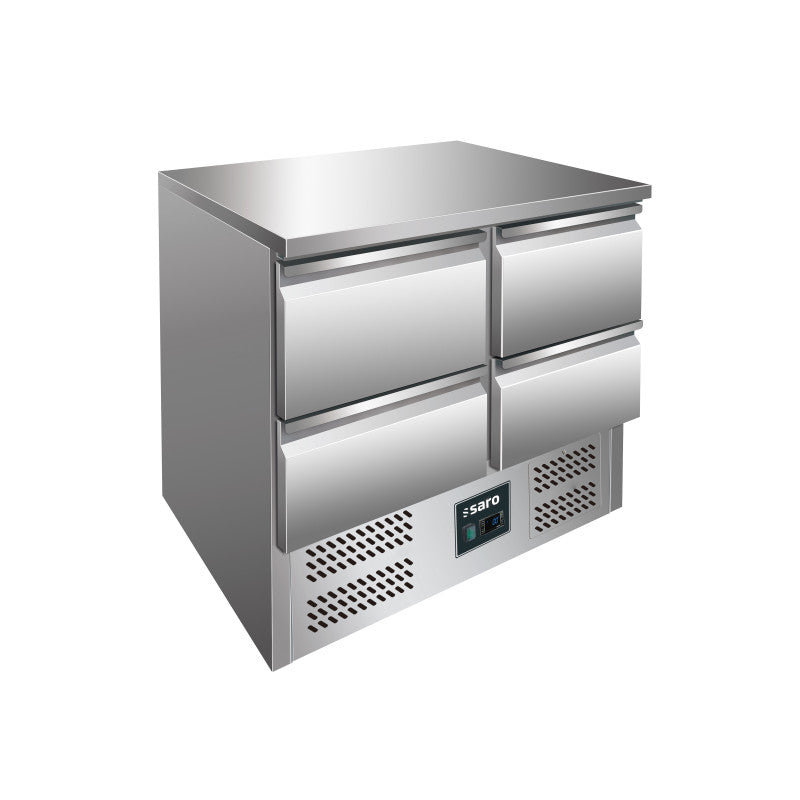 Table réfrigérée - 4 tiroirs - GN1/2 - Inox - Saro