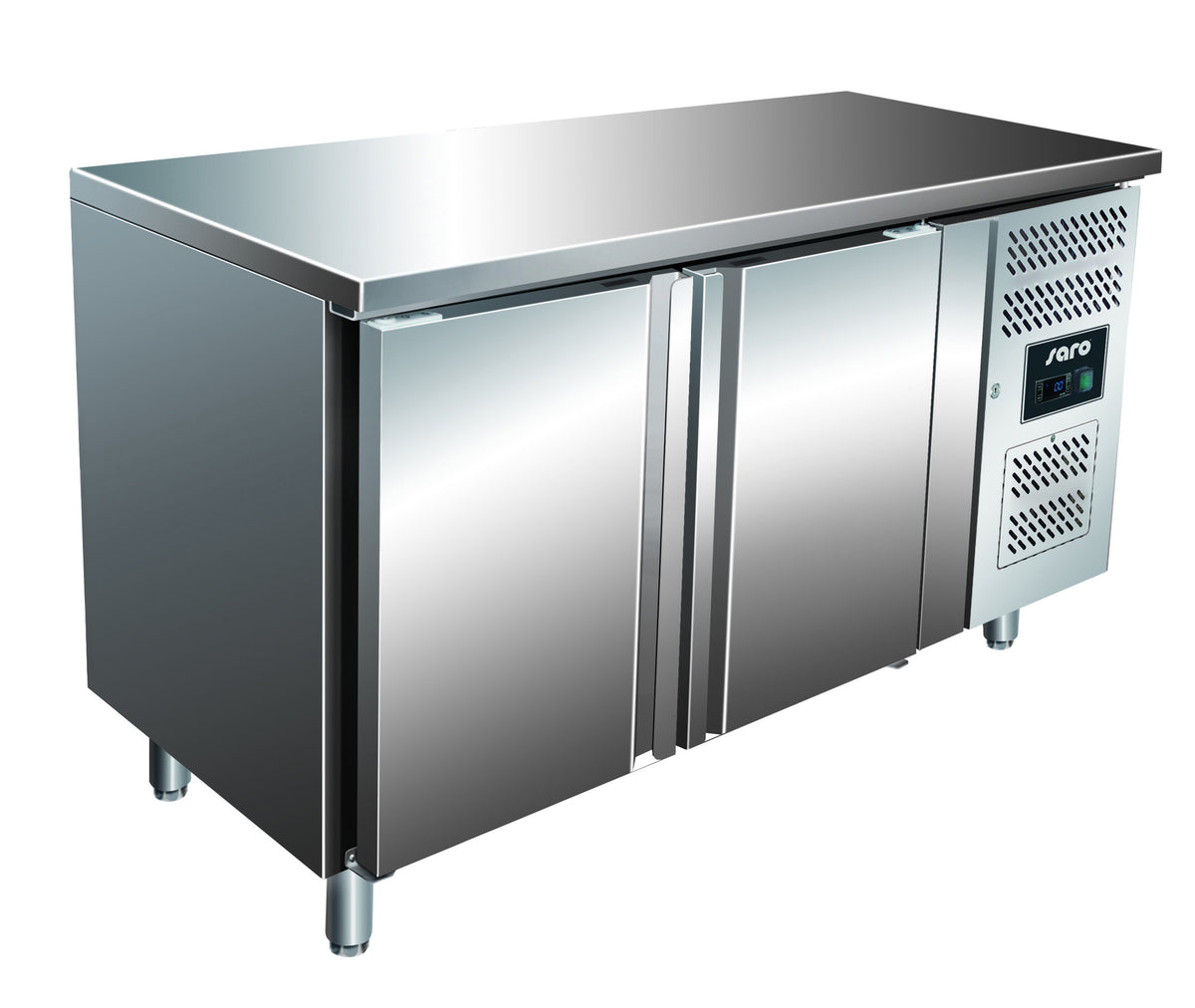 Table réfrigérée - 2 portes - 260L - Inox Saro - Table réfrigérée positive professionnel CHR - matériel cuisine pro - Cuistéo