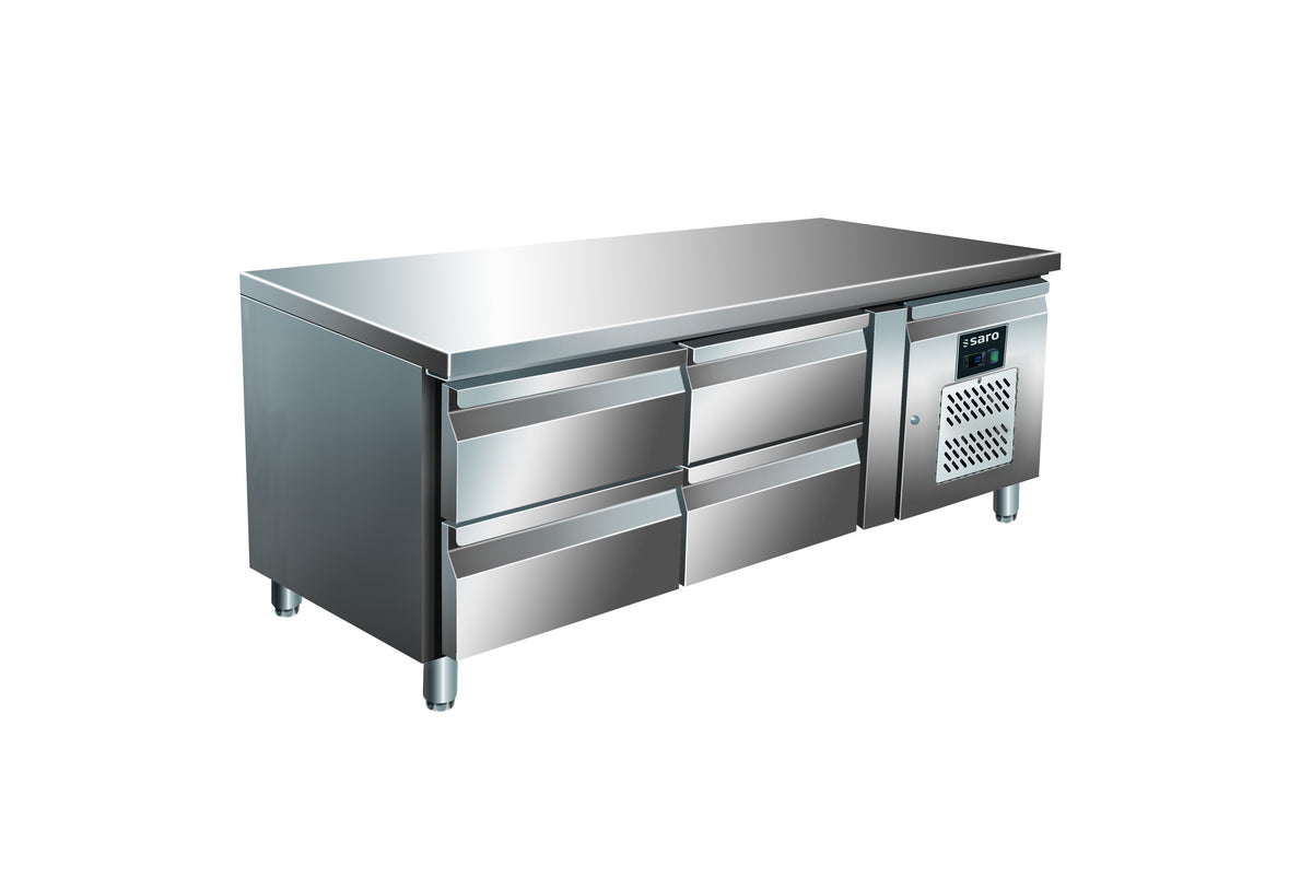 Table réfrigérée - 4 tiroirs - 150L - Inox Saro - Table réfrigérée positive professionnel CHR - matériel cuisine pro - Cuistéo